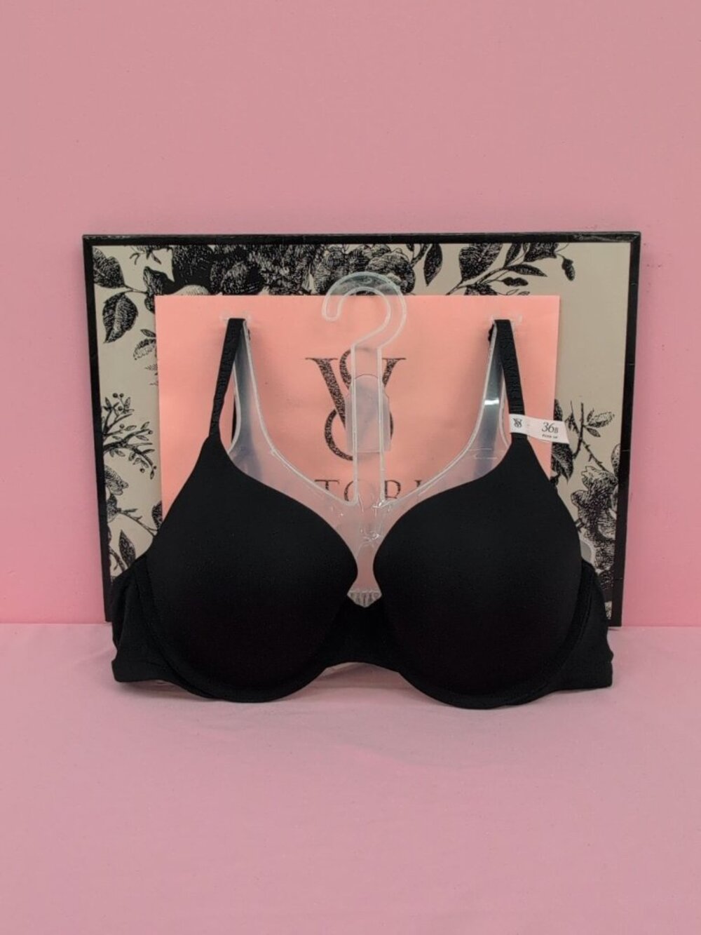Victoria Secret The T-Shirt Perfect Shape Smooth Underwire Push Up Bra 36B Black